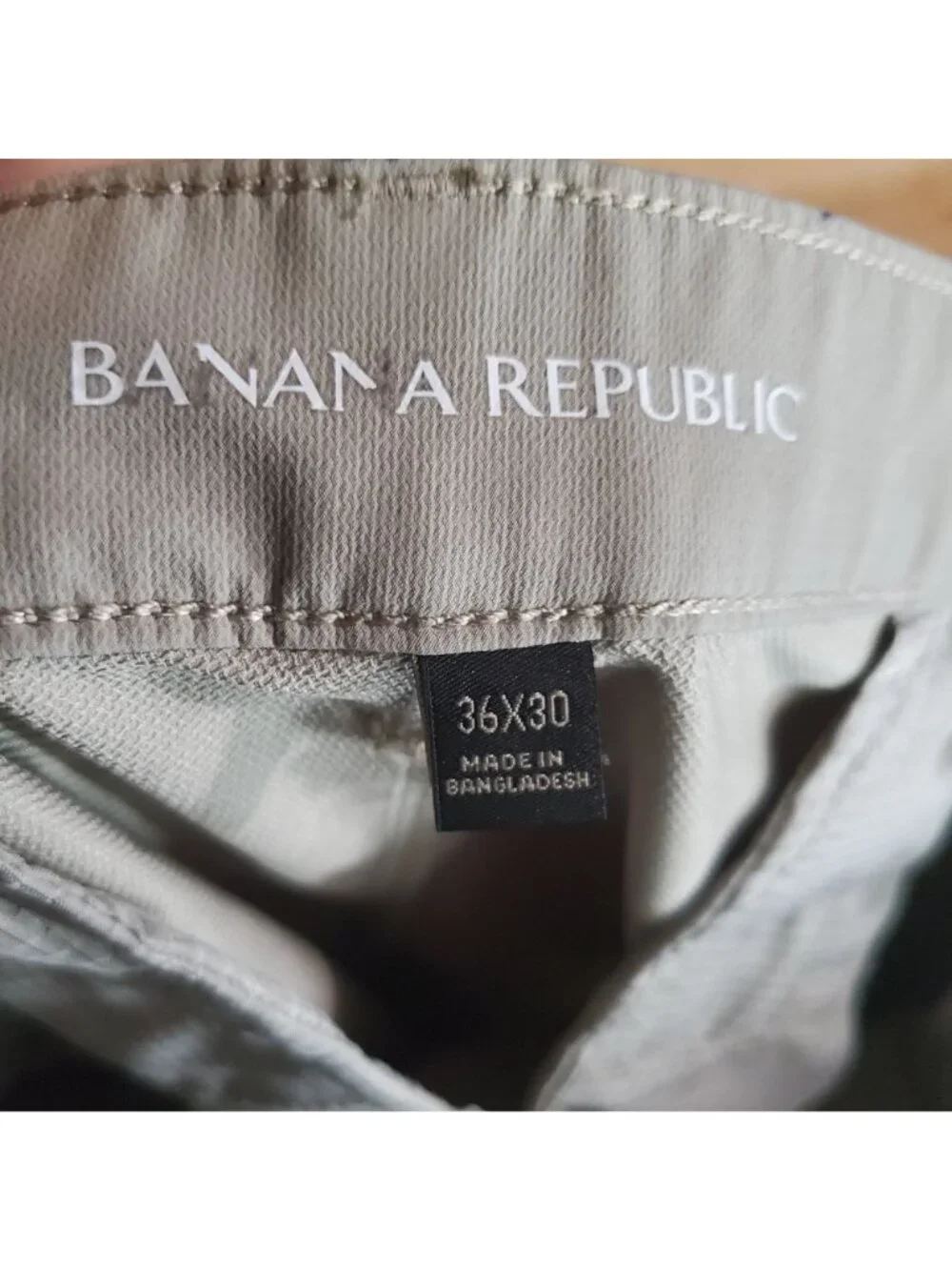 Banana Republic Pants Mens 36x30 Tan Polyester Flat Front Slacks